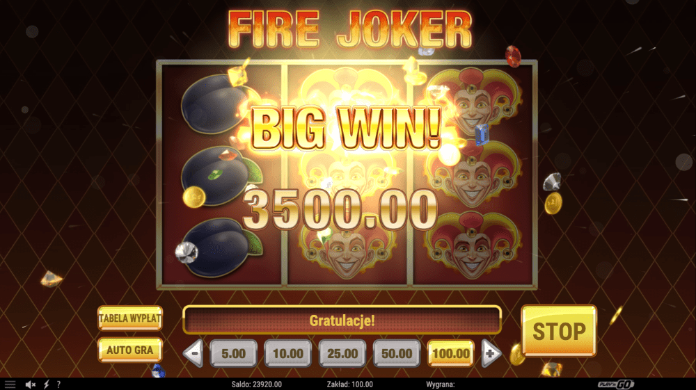 FireJoker3 slots screen