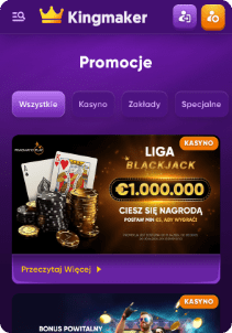 Kingmaker casino mobile screen promotions bonus