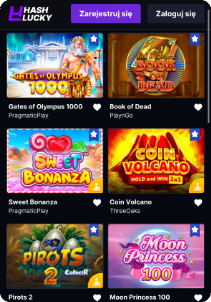 HashLucky casino mobile screen slots games