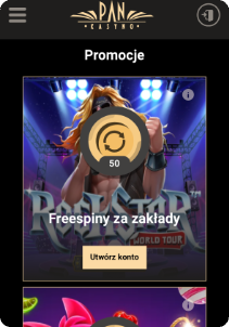 PanKasyno casino mobile screen promotions