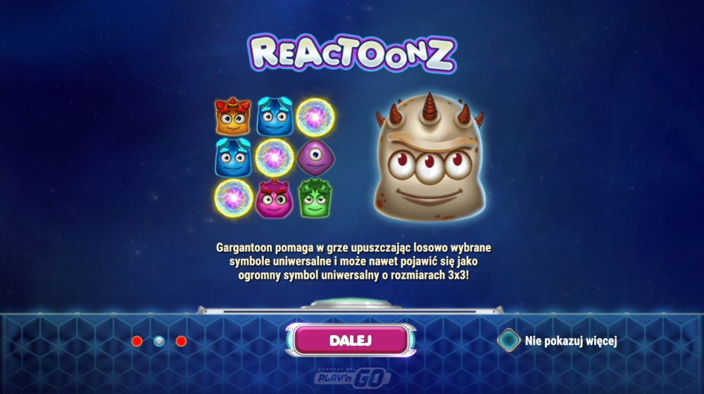 Reactoonz3 screen
