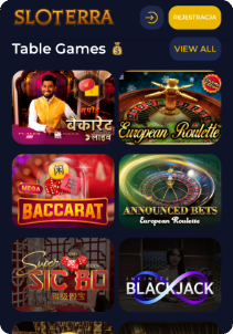 Sloterra casino mobile screen table games