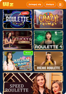 Wazamba casino mobile screen live games